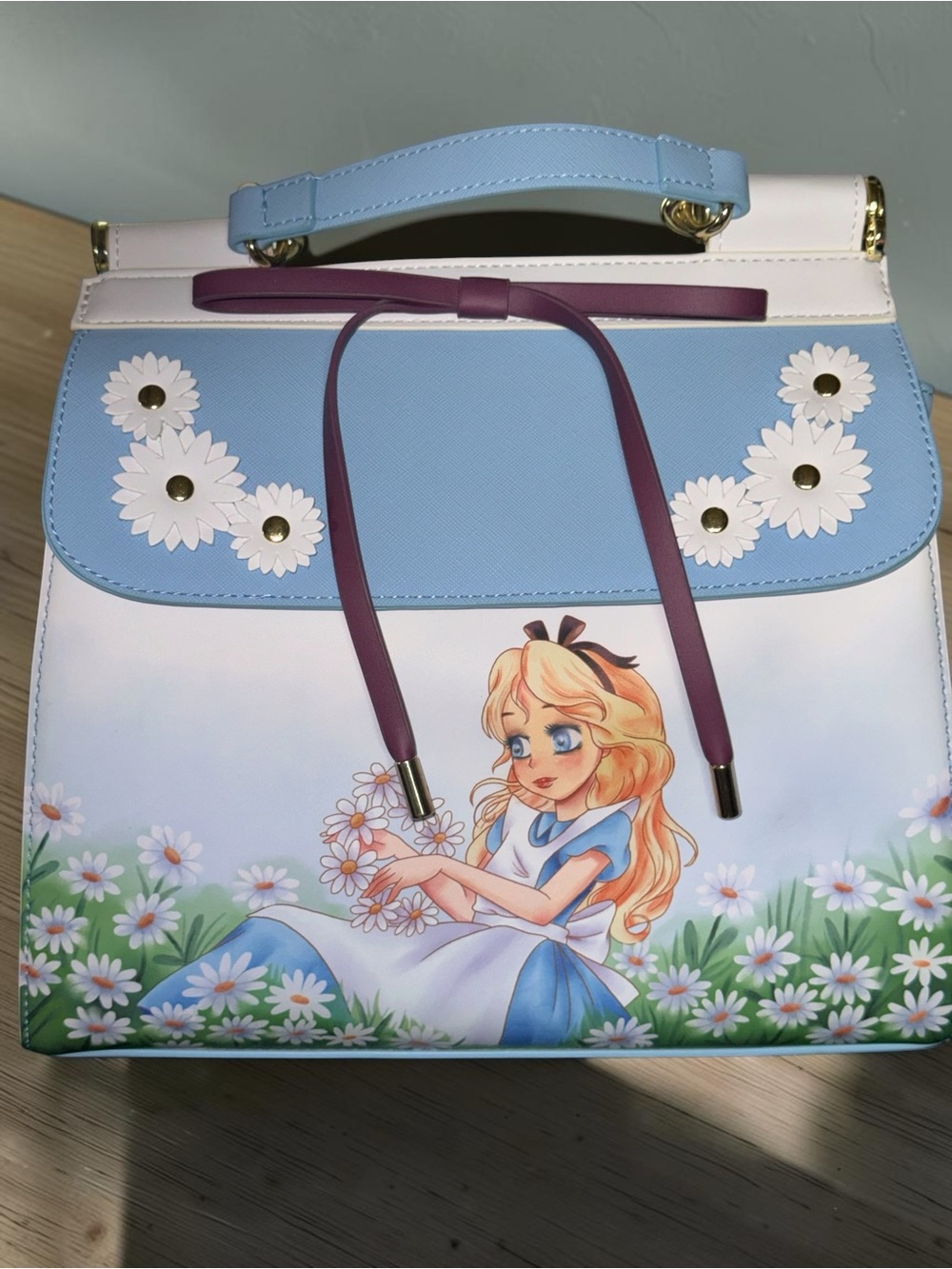 Loungefly Disney Loungefly Alice in Wonderland Daisy Fields Crossbody Bag